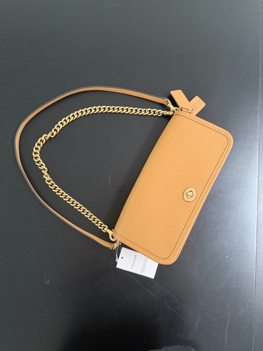 NWT COACH Originals Dinky 1974 Shoulder Bag Gold Chain Handle - Picture 15 of 16
